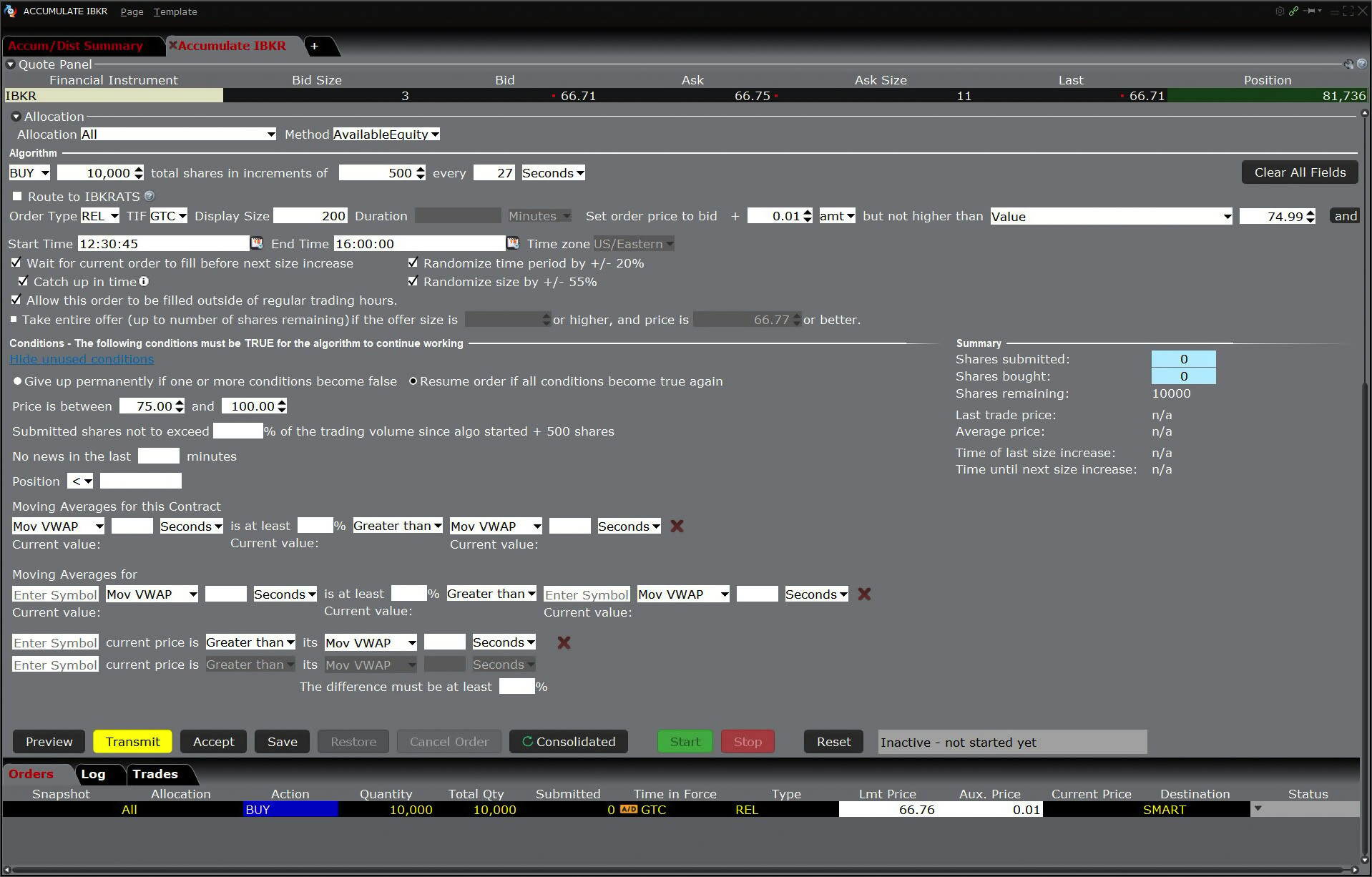Accumulate Distribute interface